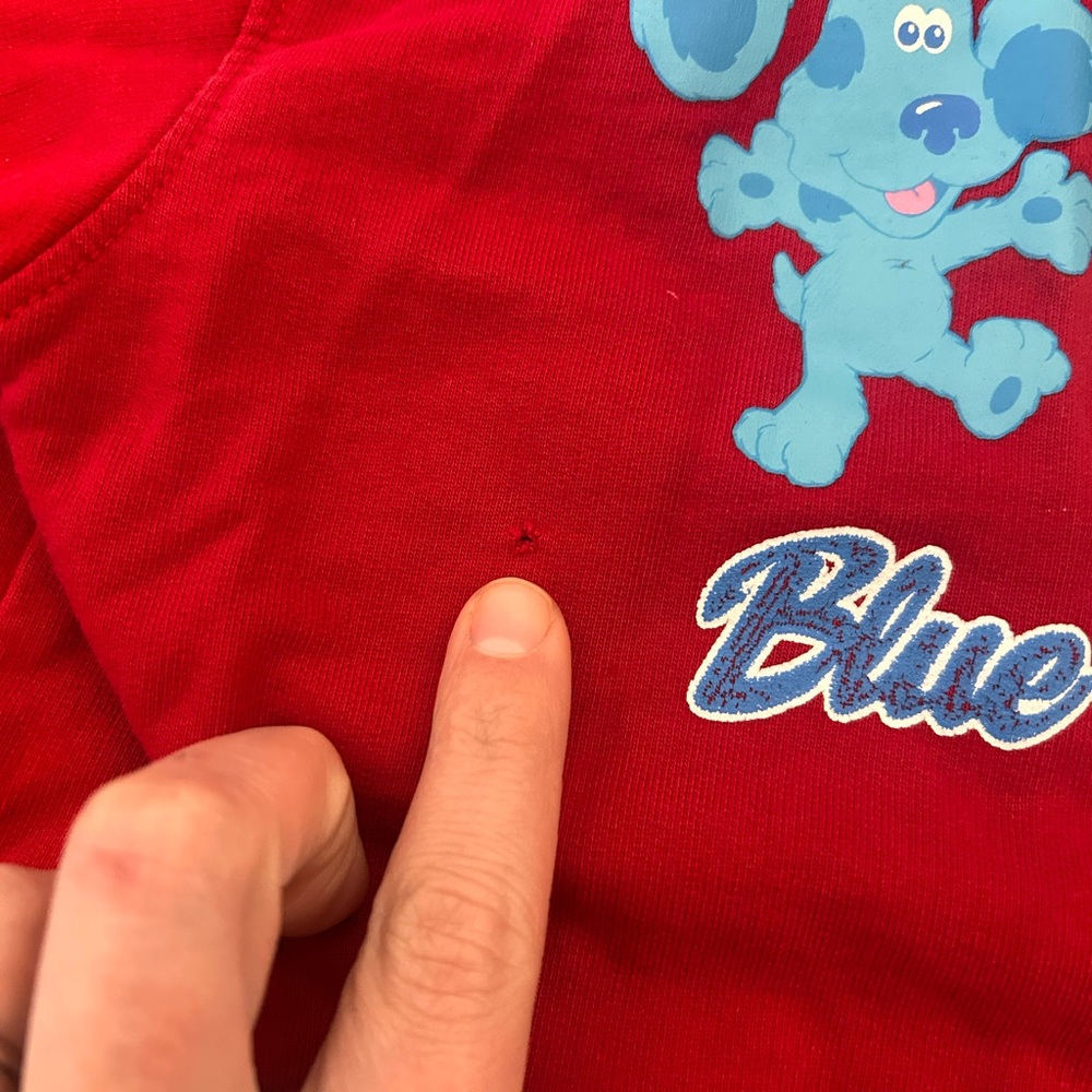 Vintage Y2K 2005 blues clues nick jr pullover hoodie size 4t made - Picture 3 of 7